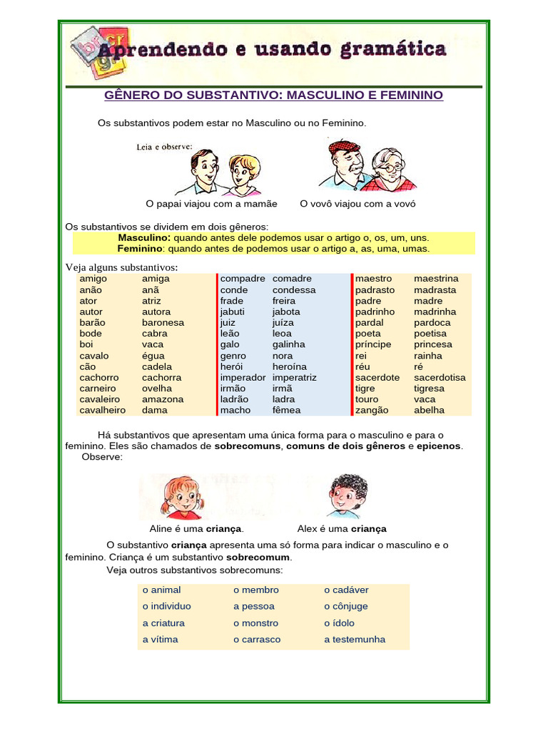 17 - Gênero - Número e Grau Do Substantivo | PDF