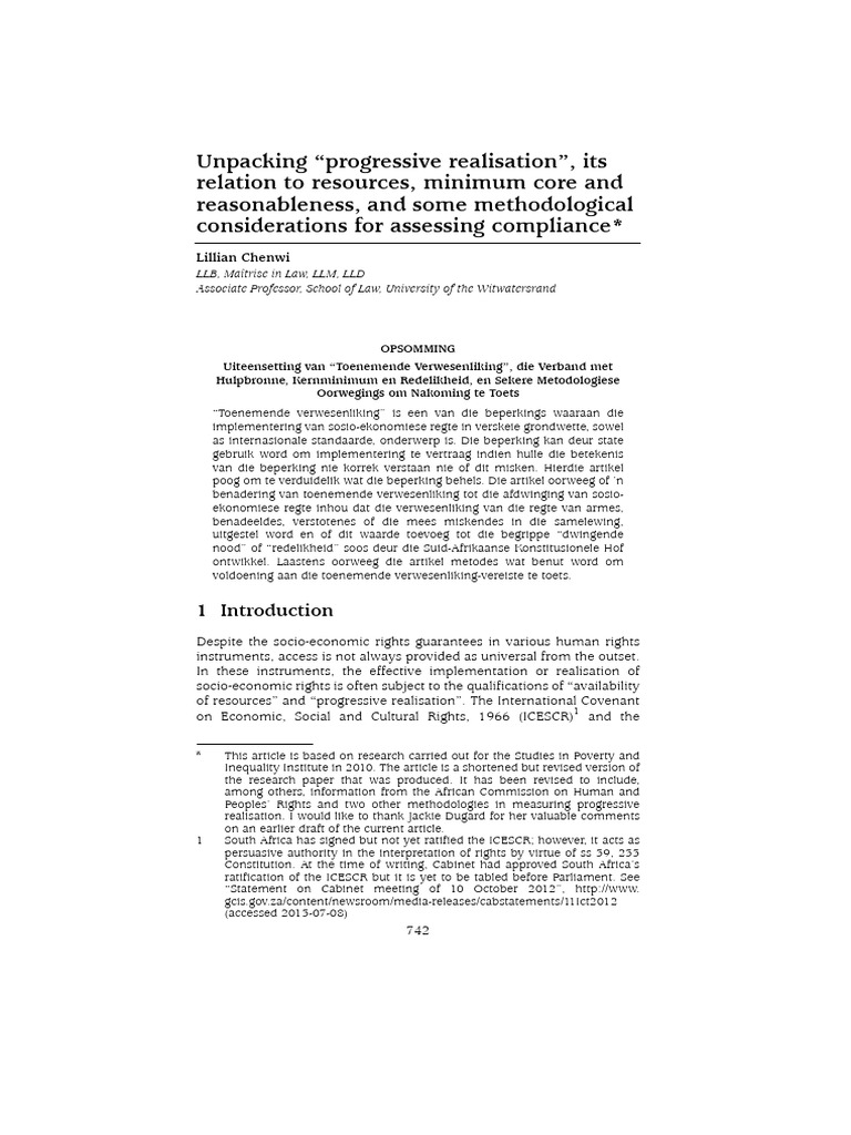 Understanding Progressive Realisation of Rights | PDF | Rights | Justice