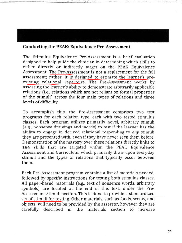 PEAK Equivalence Module Introduction - Part 2 | PDF