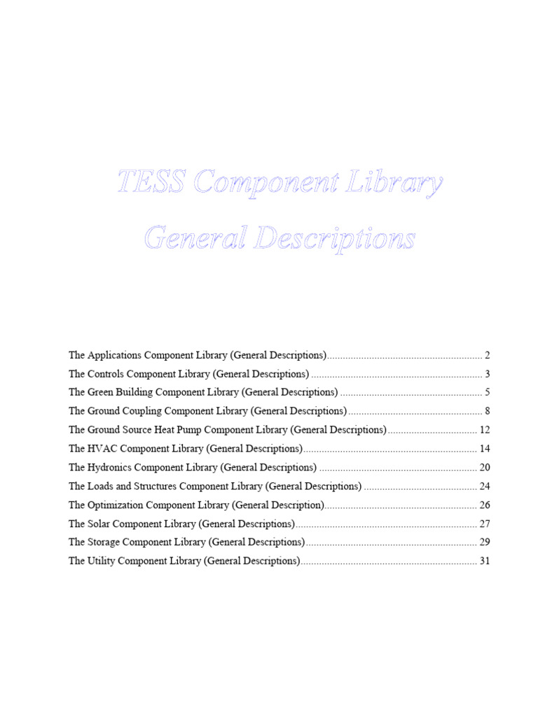 Component Libraries for HVAC Systems | PDF | Photovoltaics | Heat Transfer