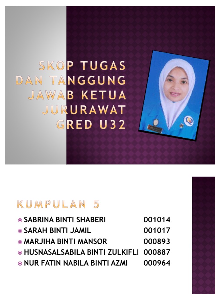 Skop Tugas Ketua Jururawat Pdf