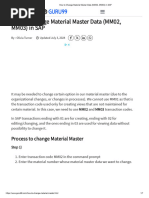 Change Material Master in SAP MM02 | PDF | Information Technology ...