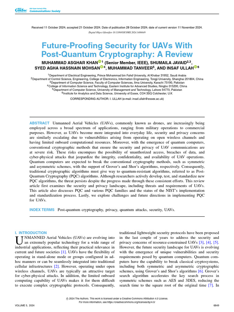 UAV Security with Post-Quantum Cryptography | PDF | Cryptography ...