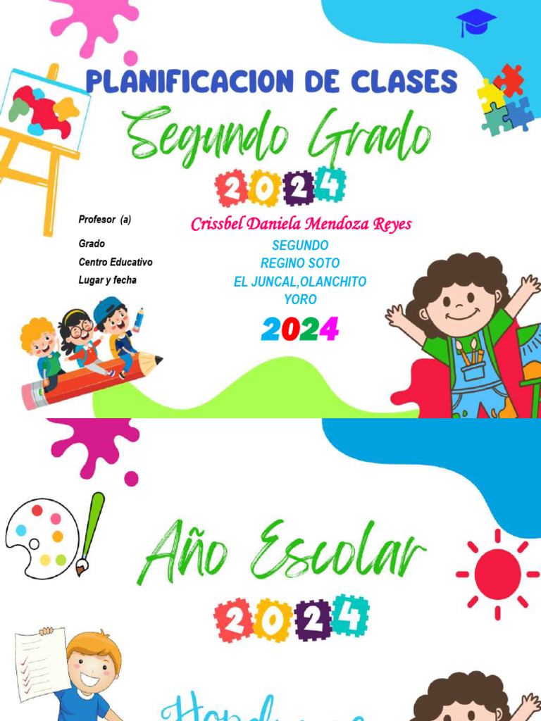 Planificación Clases Segundo Grado 2024 | PDF | Cuentos | Educación ...