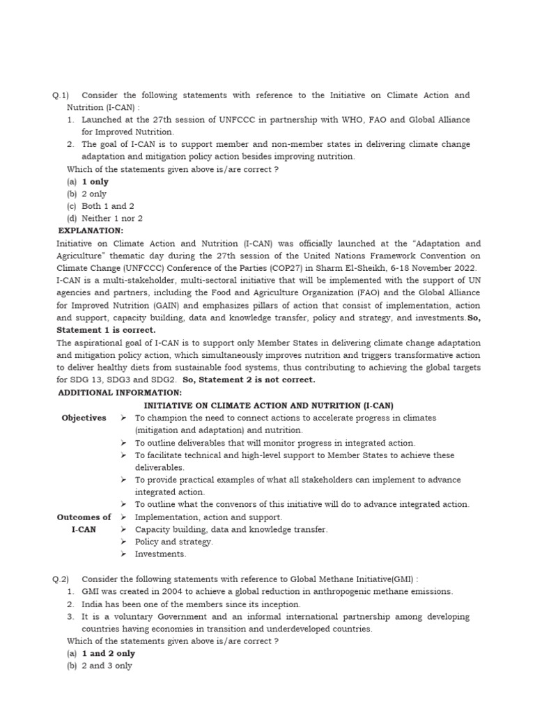 Geography+ Environment Answers | PDF | Greenhouse Gas | Climate Change
