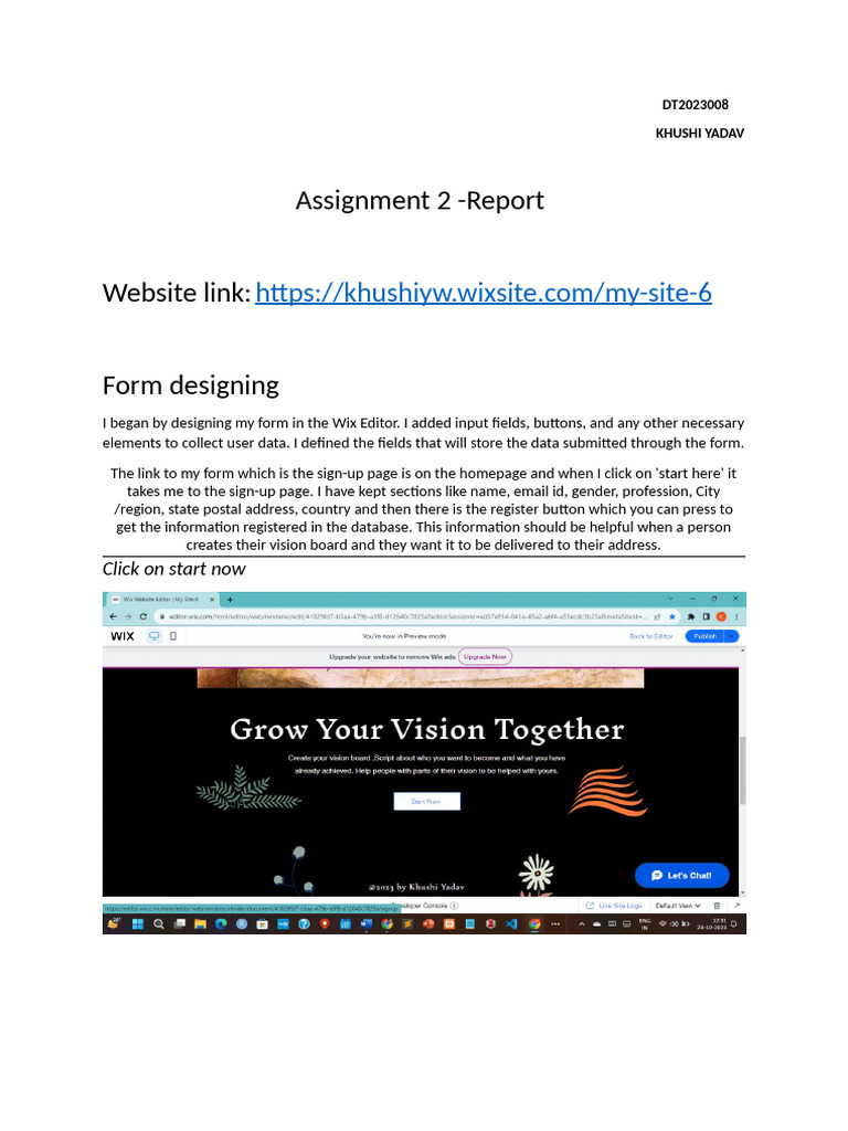 A2 Report: Form Design & Data Visualization | PDF