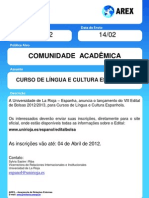 Inf - 38-2012 - Curso de Língua e Cultura Espanhola - Univ - .