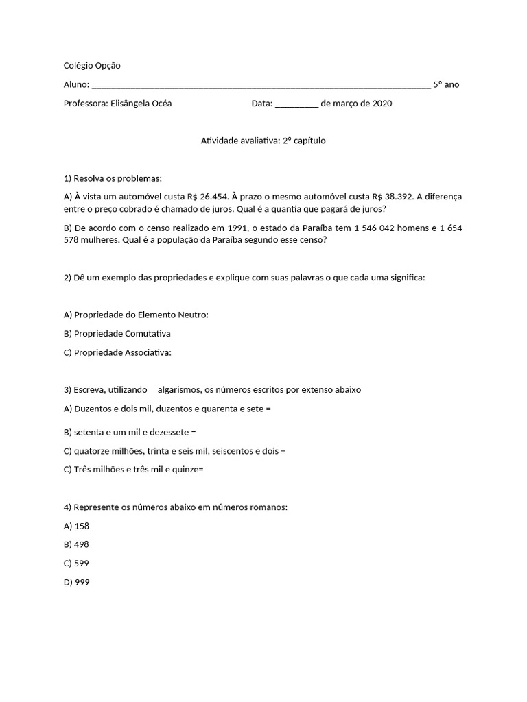 Atividade Avaliativa 2 2 Capitudo | PDF