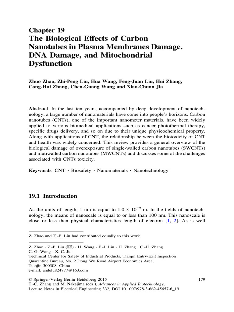 020-Chapter 19 The Biological Effects of Carbon Nanotubes in Plasma ...