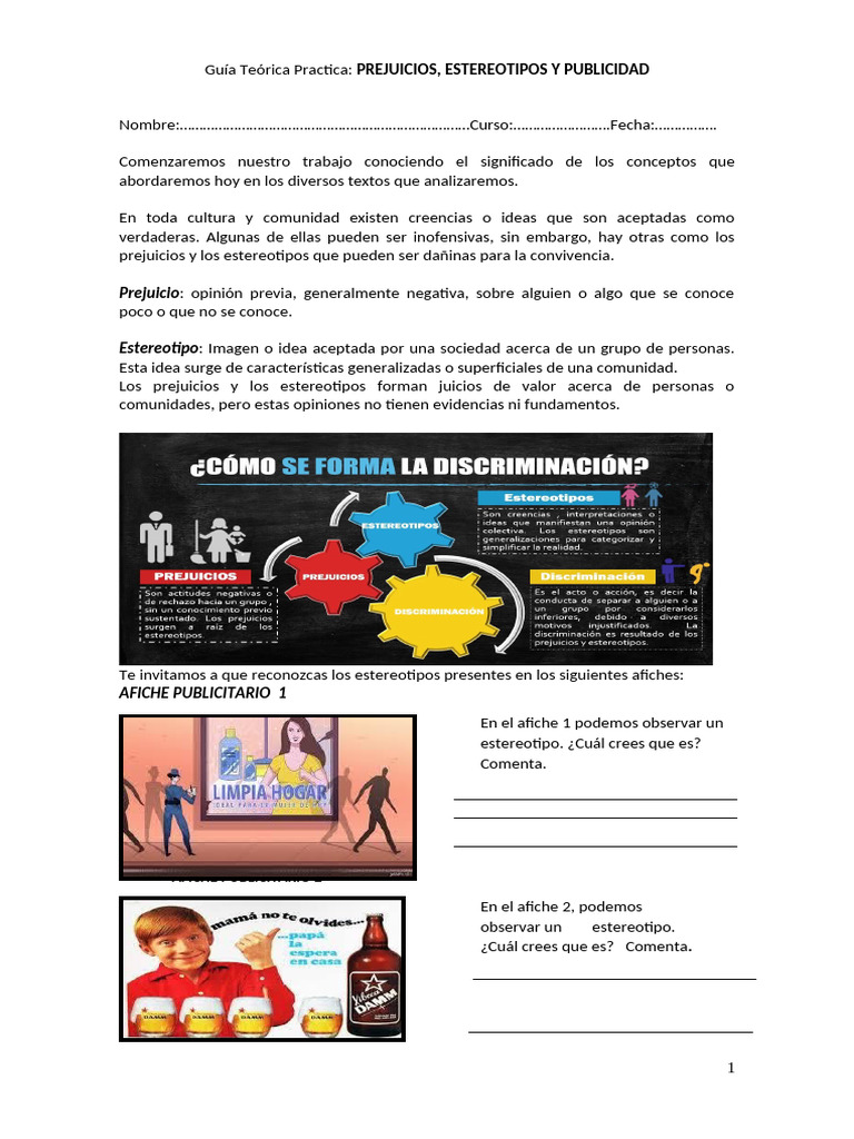 Prejuicios y Estereotipos en Publicidad | PDF | Estereotipos | Prejuicios