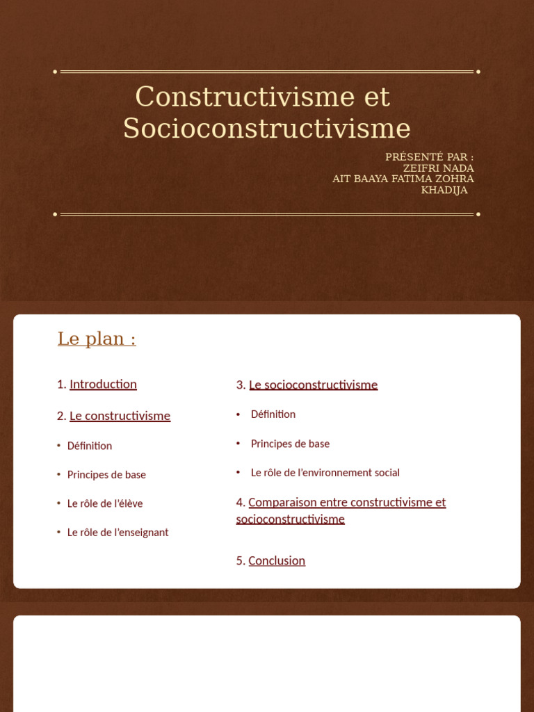 Constructivisme et Socioconstructivisme | PDF | Constructivisme ...