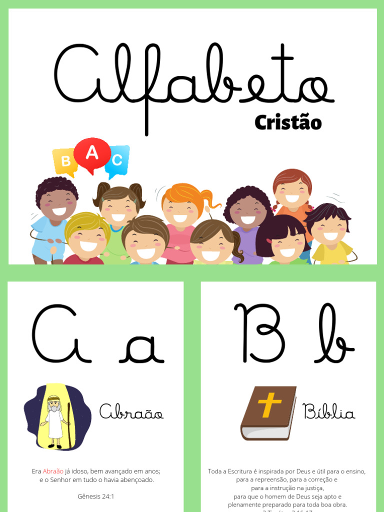 Alfabeto Cristão: Personagens e Versículos | PDF | Davi | Gênesis (livro)