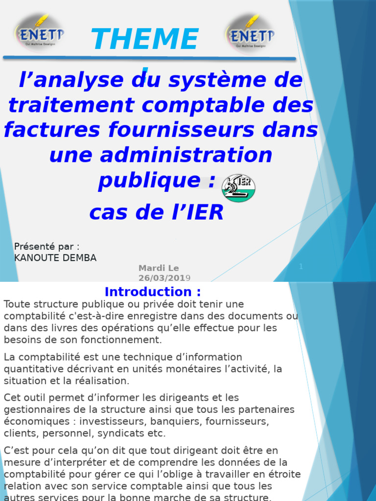 Analyse du traitement comptable IER | PDF | Comptabilité analytique ...