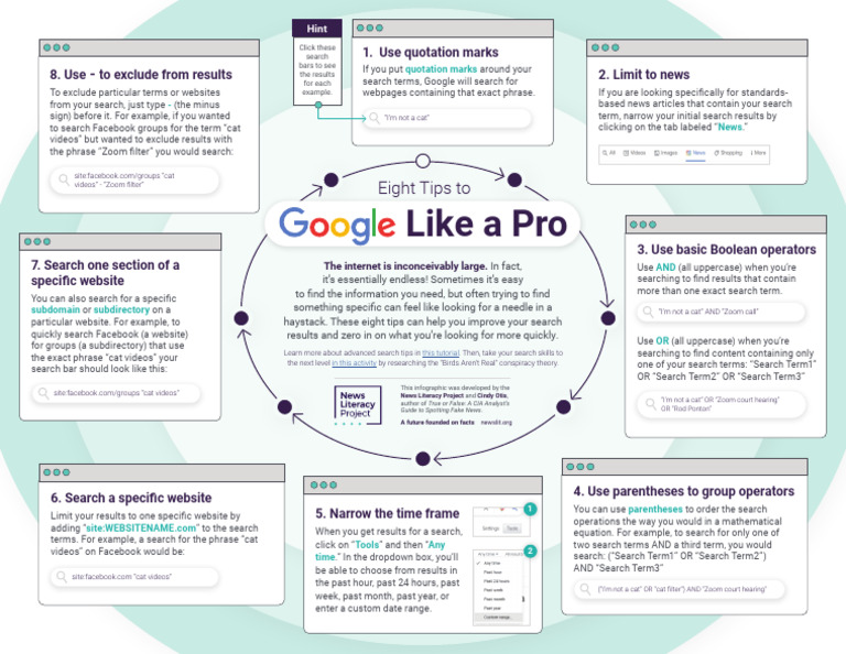 Eight Tips To Google Like A Pro - 2021 - FINALVERSION | PDF