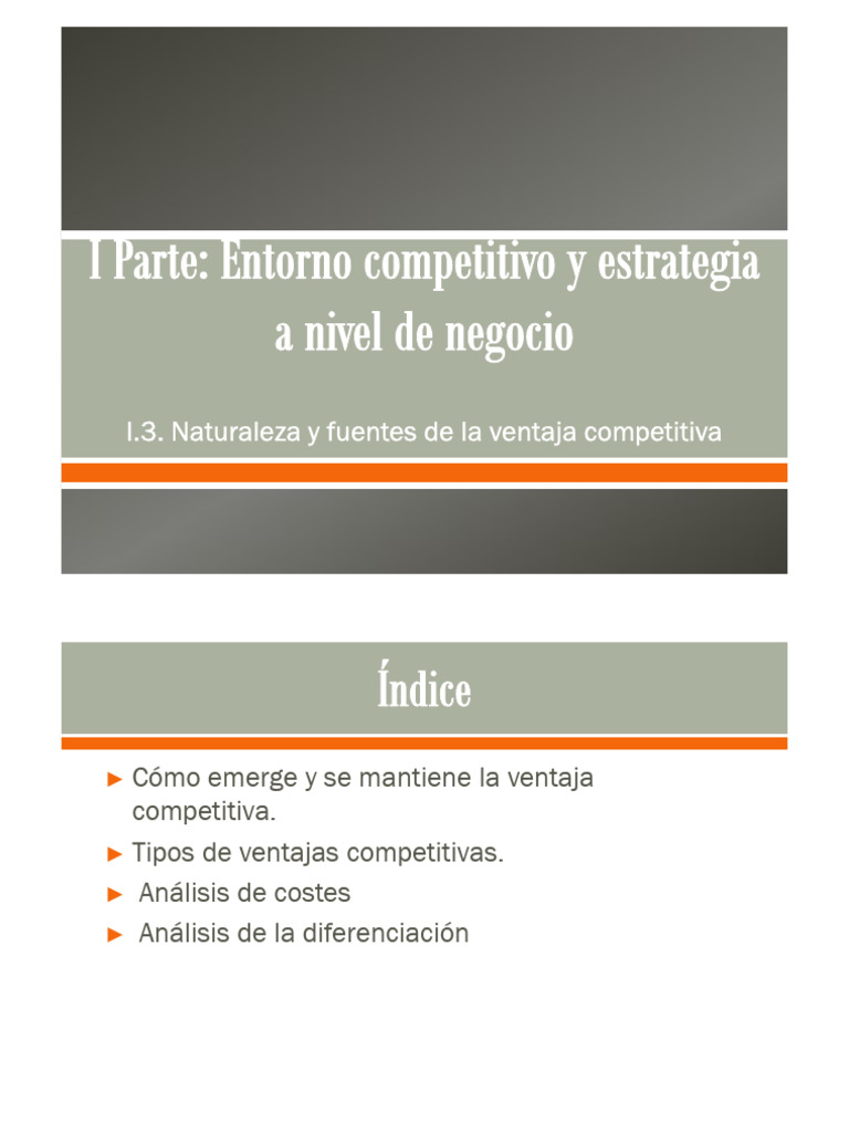 Fuentes de Ventaja Competitiva Empresarial | PDF | Cadena de valor ...
