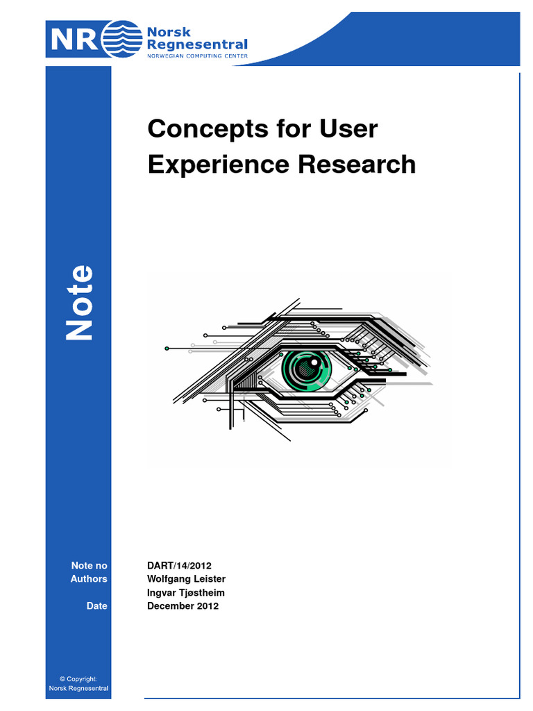 PDF Concepts For User Experience Resear | PDF | Educational Assessment ...