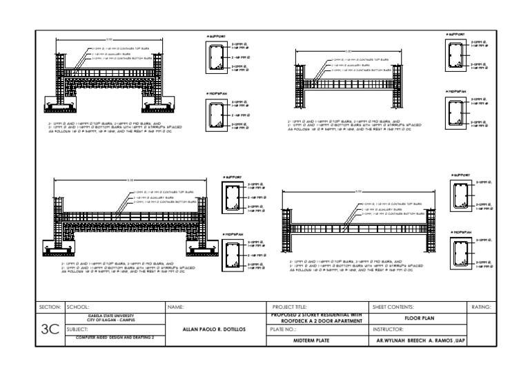 Tie Beam-01 Details Beam - 01 Details: Rating: School: Section: Name ...
