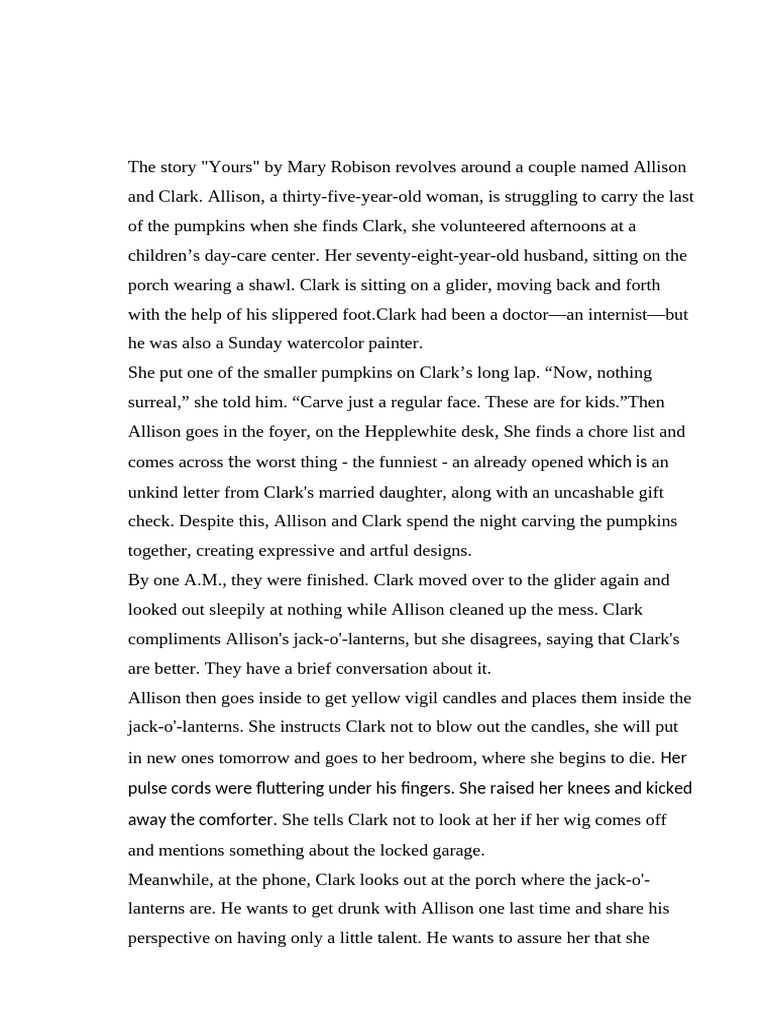 Summerize Story | PDF