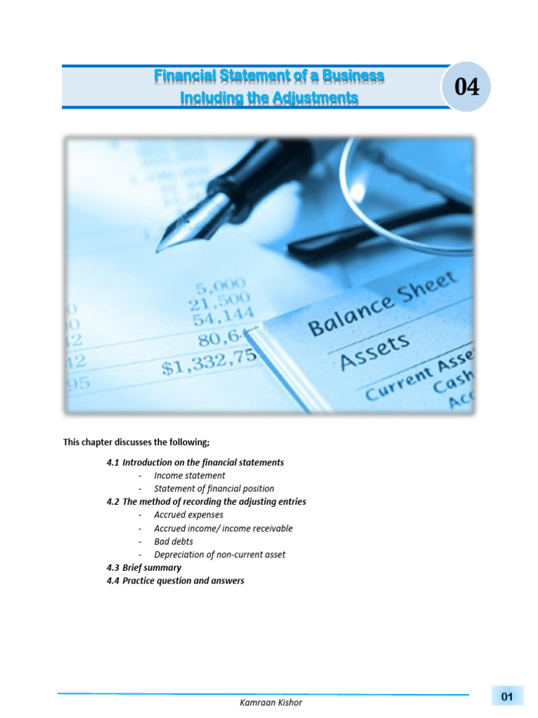 Financial Statement of A Business | PDF | Expense | Debits And Credits