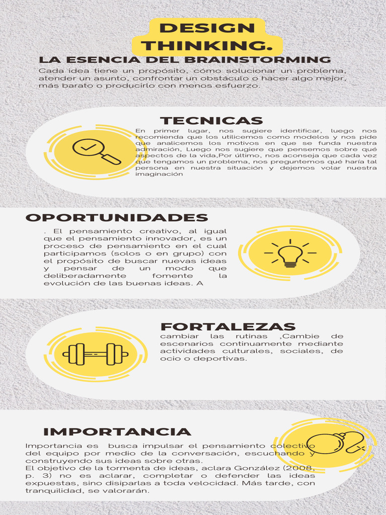 Técnicas de Brainstorming en Design Thinking | PDF | Lluvia de ideas ...