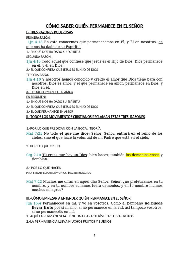 Cómo Saber Quién Permanece en El Señor | PDF | Pecado | Jesús
