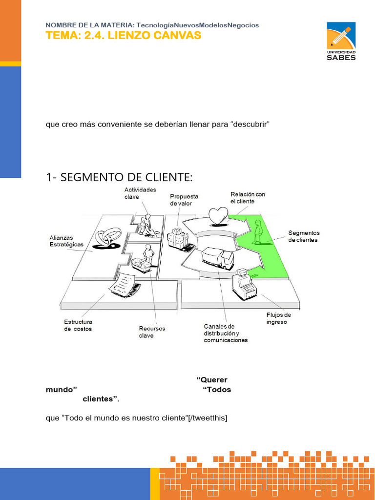 Modelo CANVAS | PDF | Cliente | Marketing
