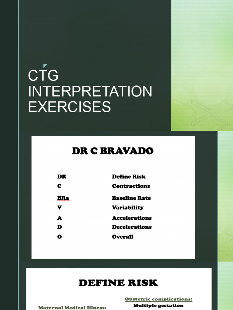 CTG Interpretation Exercises Guide | PDF | Human Reproduction | Medical ...