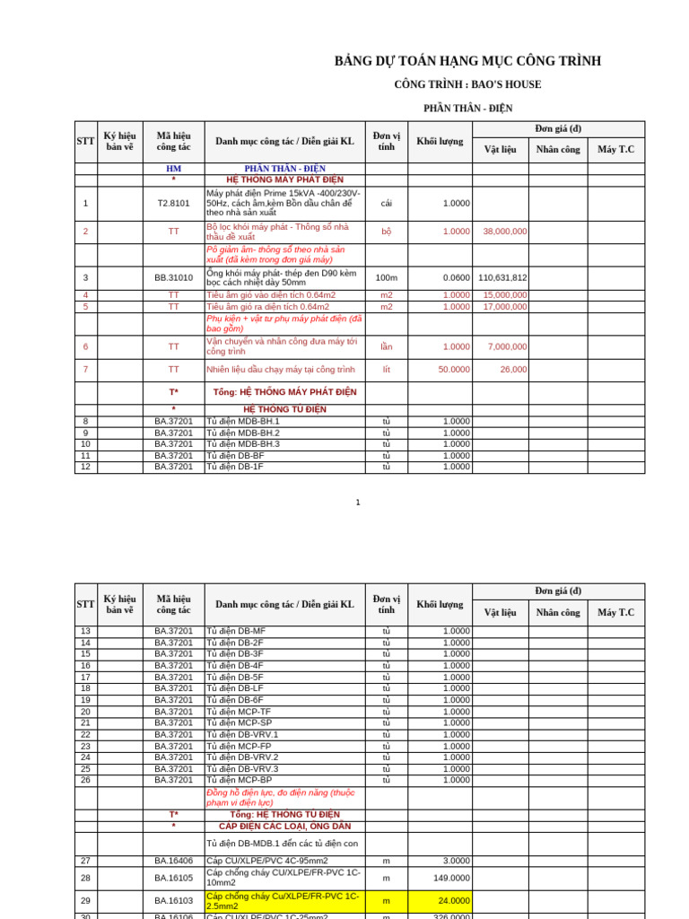 23.09.24 Boq - Mep | PDF