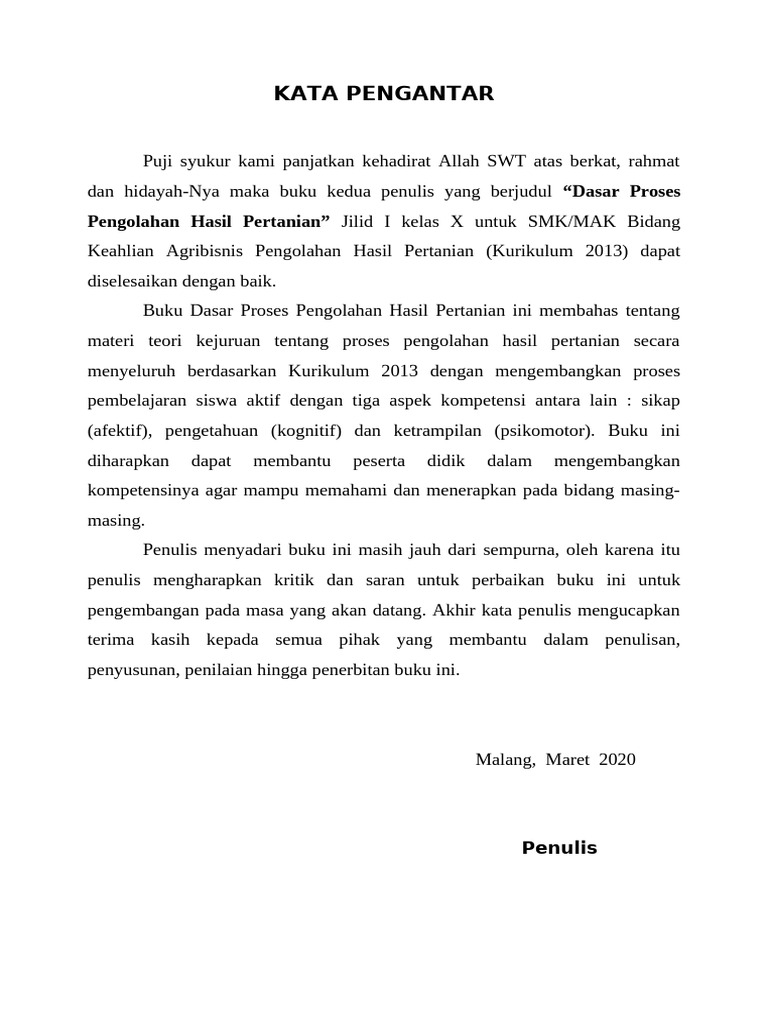 contoh prakata | PDF