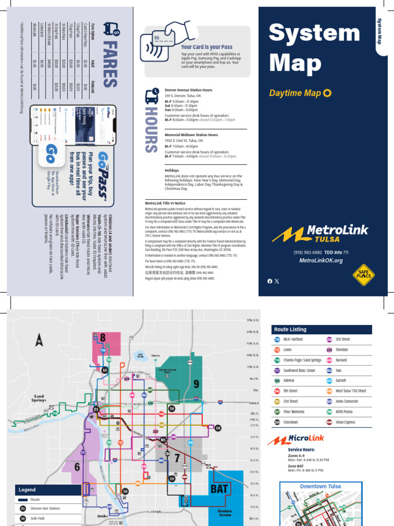 Tulsa MetroLink Transit Information | PDF | Tulsa
