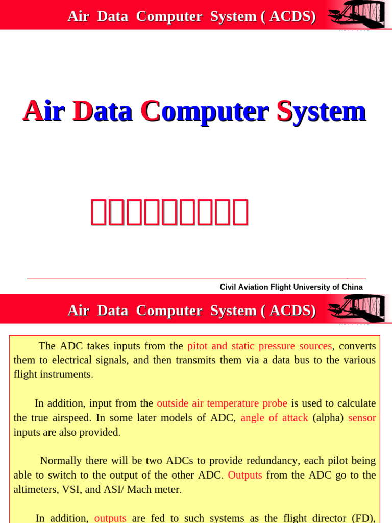 Air Data Computer System Overview | PDF | Airspeed | Aerospace