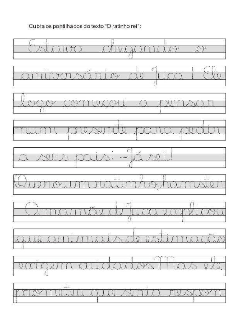 Atividades de Caligrafia para 5º Ano | PDF