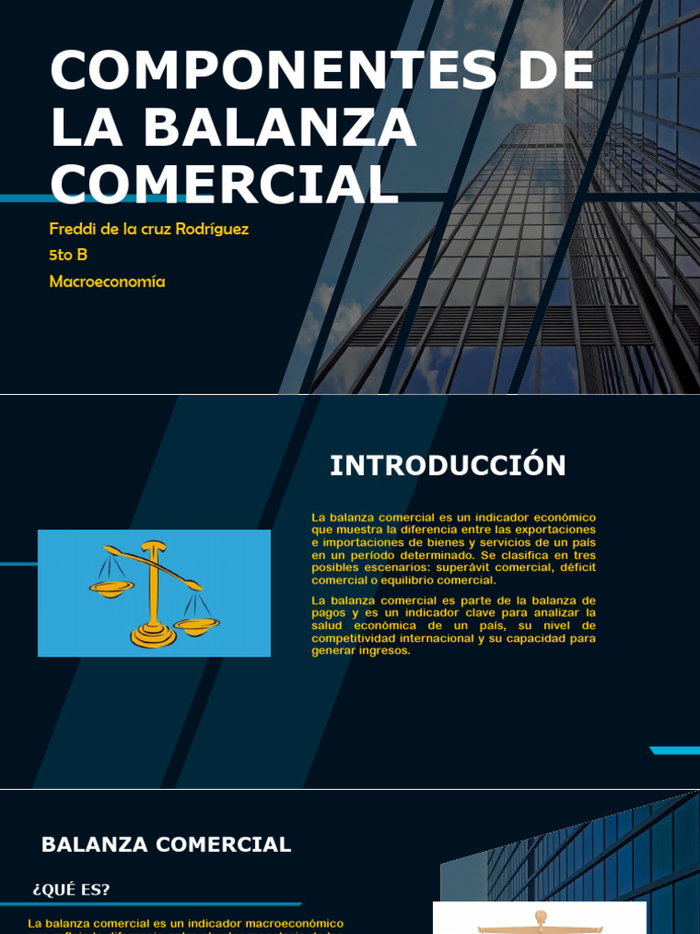 Componentes de la Balanza Comercial | PDF | Balanza comercial | Balance ...