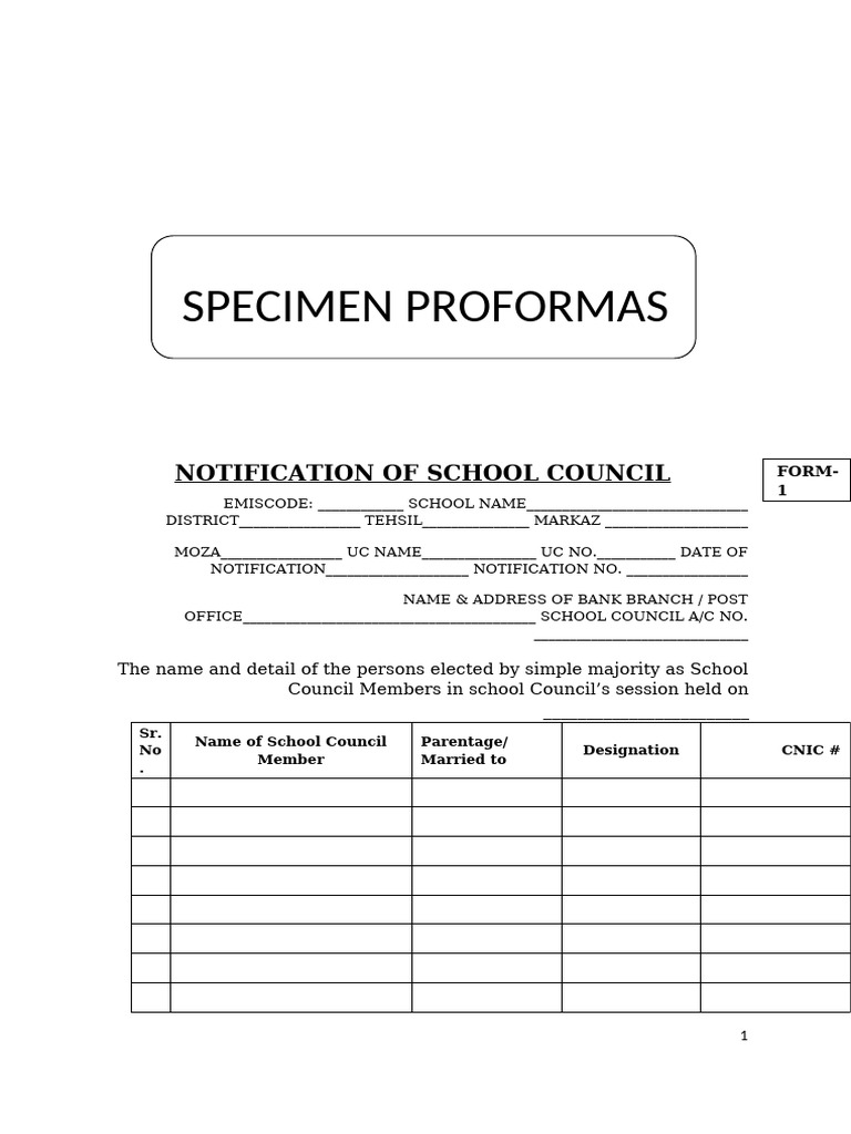 School Council Notification Forms | PDF | Economies