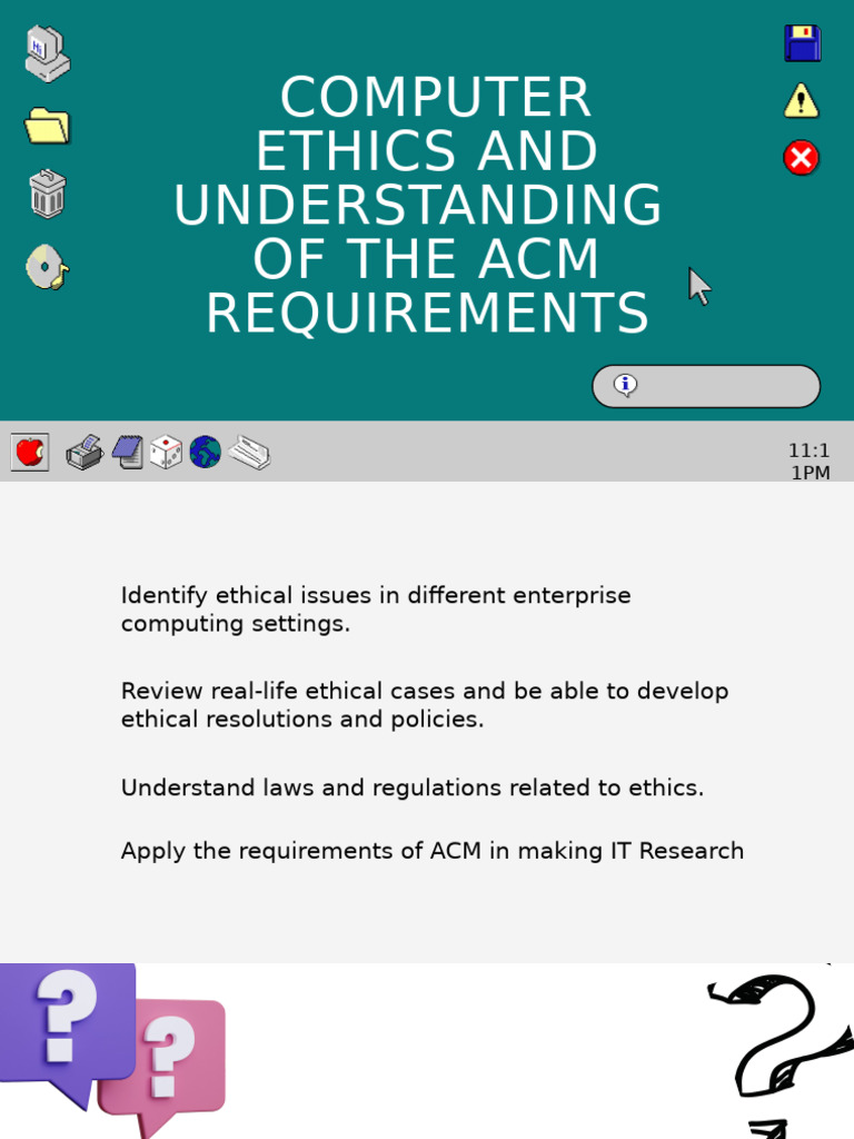 3 Computer Ethics and Understanding of The Acm Requirements | PDF ...