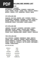 2026 Spelling Bee List 251021 | PDF