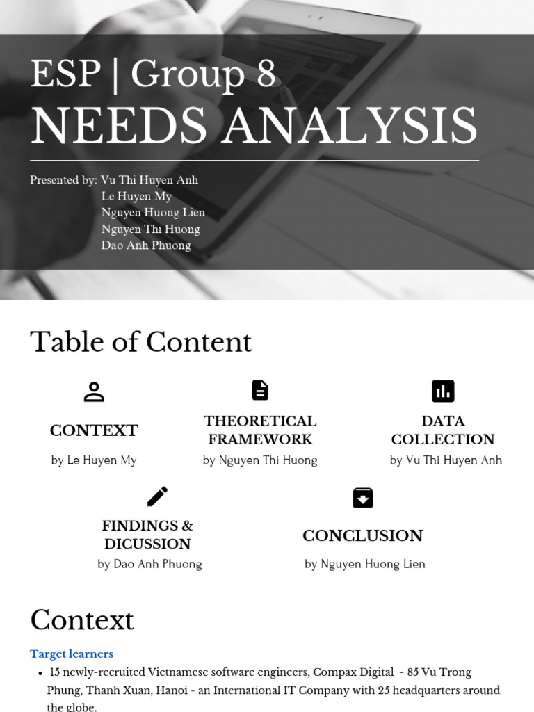 Needs Analysis for IT English Course | PDF | Qualitative Research ...