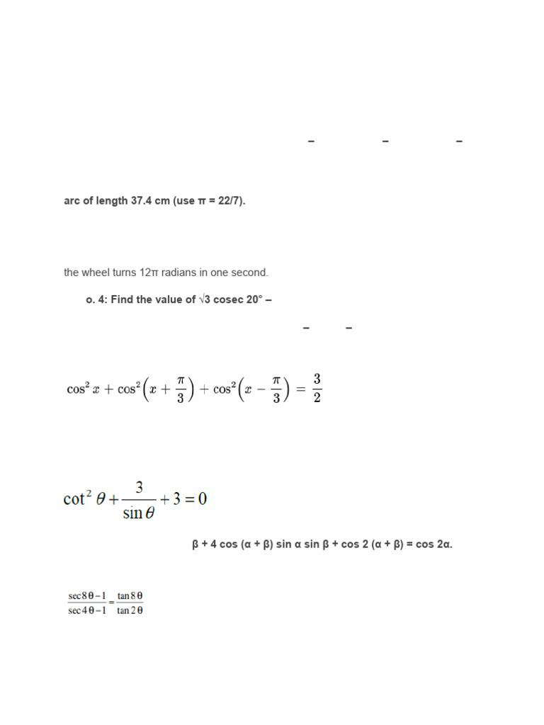 Atharva Trigonometry P1 | PDF