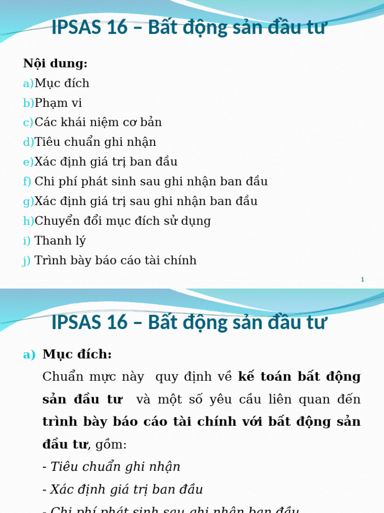 IPSAS 16.slide Gui SV | PDF