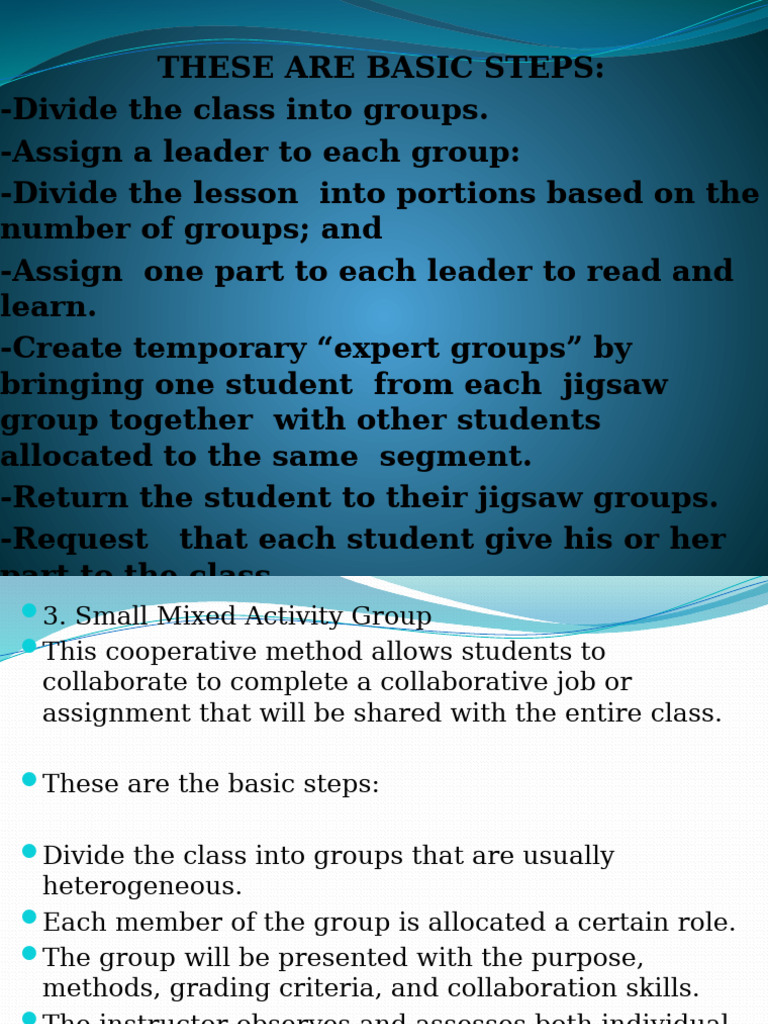 Cooperative Learning Strategies Guide | PDF | Chef | Pedagogy