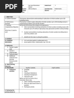 Grade 5 Mathematics Lesson Plan | PDF
