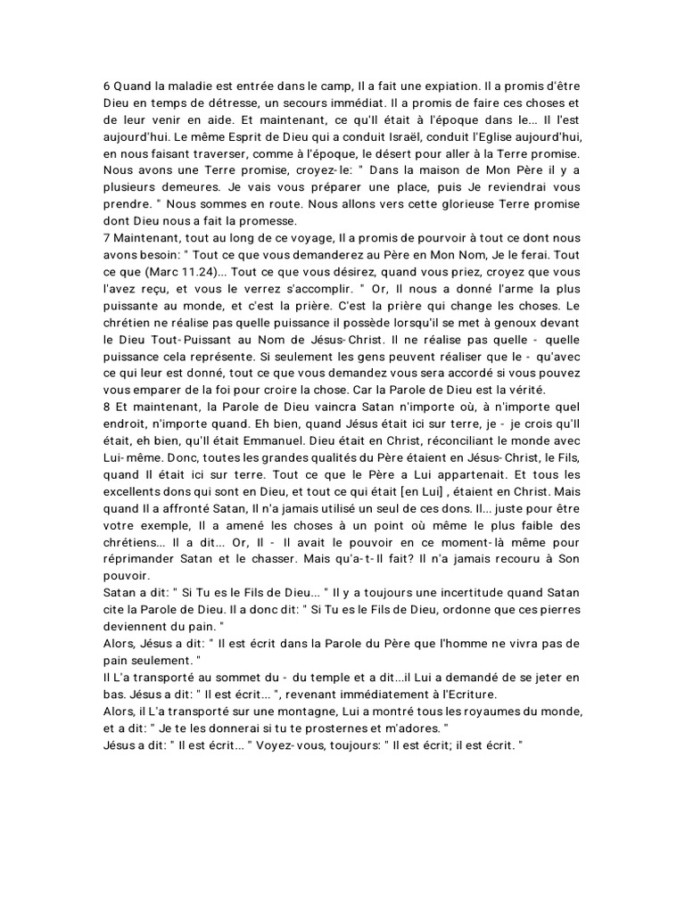 Promesse divine et puissance de la prière | PDF