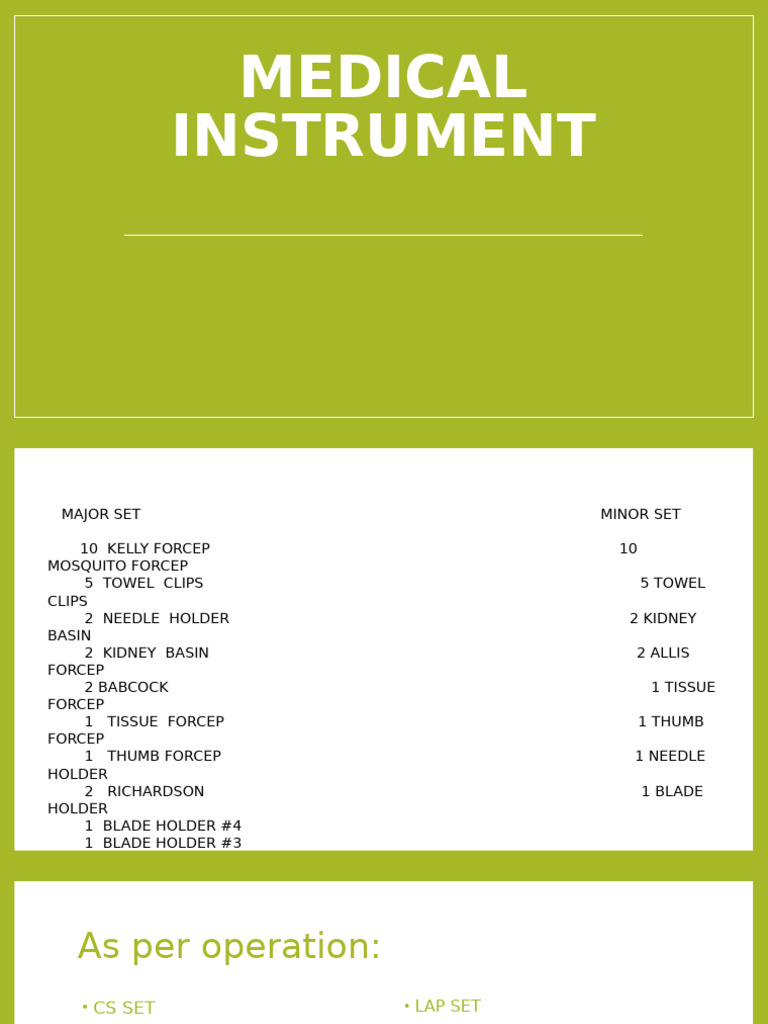 Medical Instrument OR | PDF