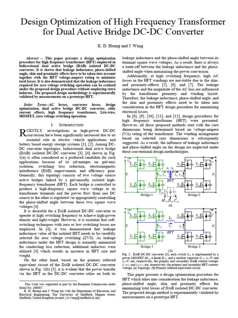 High Frequency Transformer Design Optimization | PDF | Transformer ...