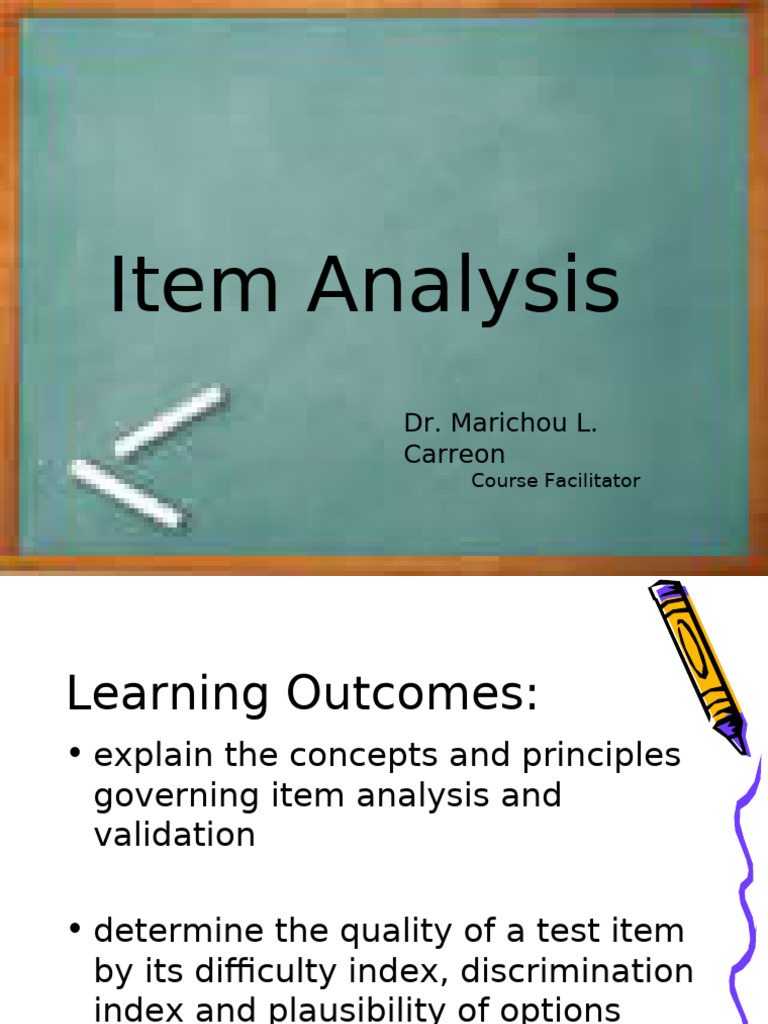 Understanding Item Analysis Techniques | PDF | Cognition