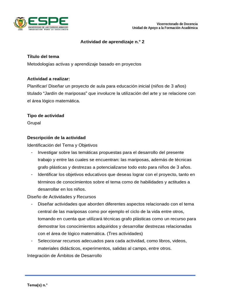 Actividad de Aprendizaje N 2 | PDF | Enseñando | Aprendizaje