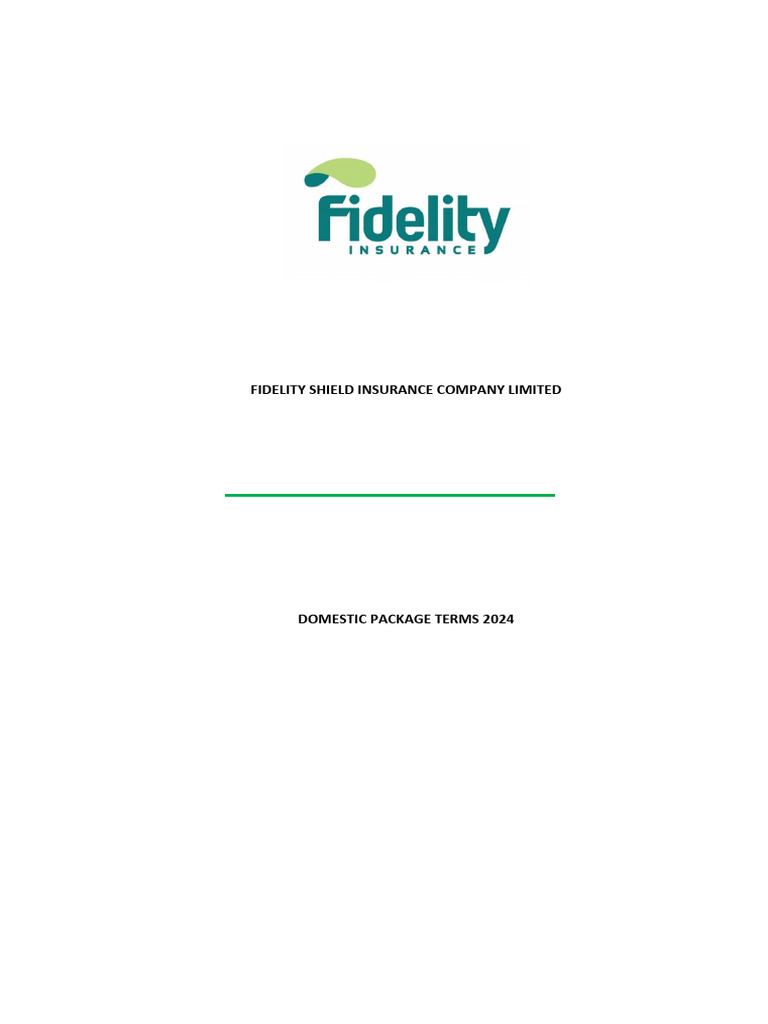 FIDELITY - DOMESTIC PACKAGE TERMS 2024 - July 2024 | PDF | Insurance ...