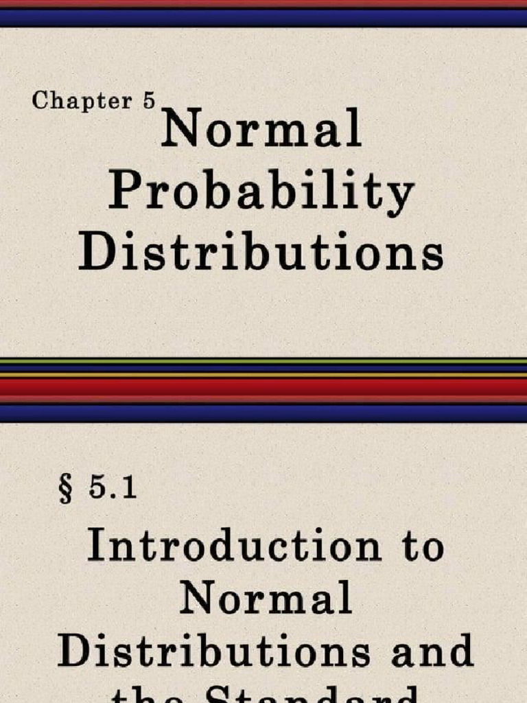 Normal Distribution Pdf