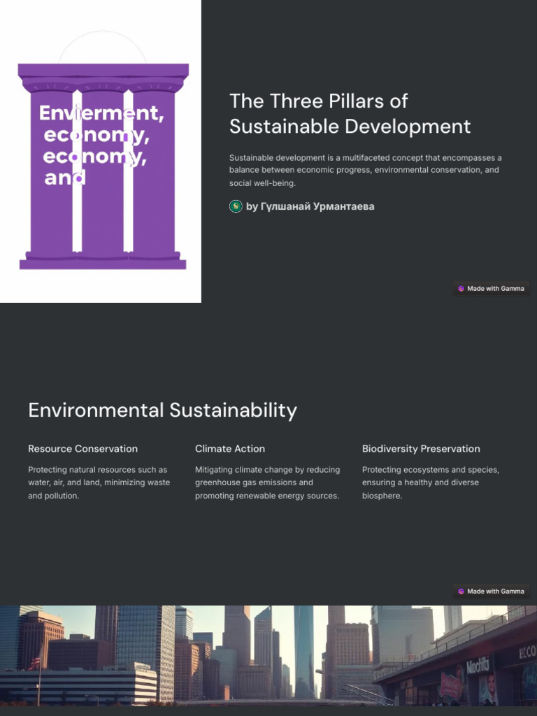 Three Pillars of Sustainable Development | PDF | Sustainability ...