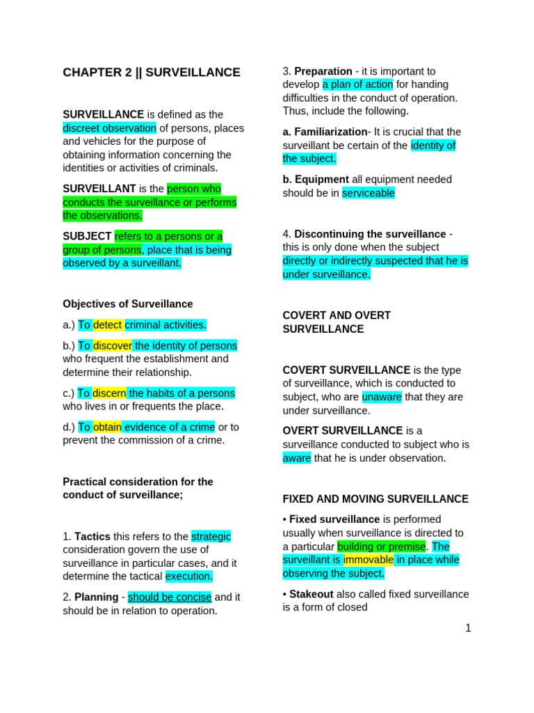 Chapter 2 Maam Baltero 12345 | PDF | Surveillance | Covert Operation